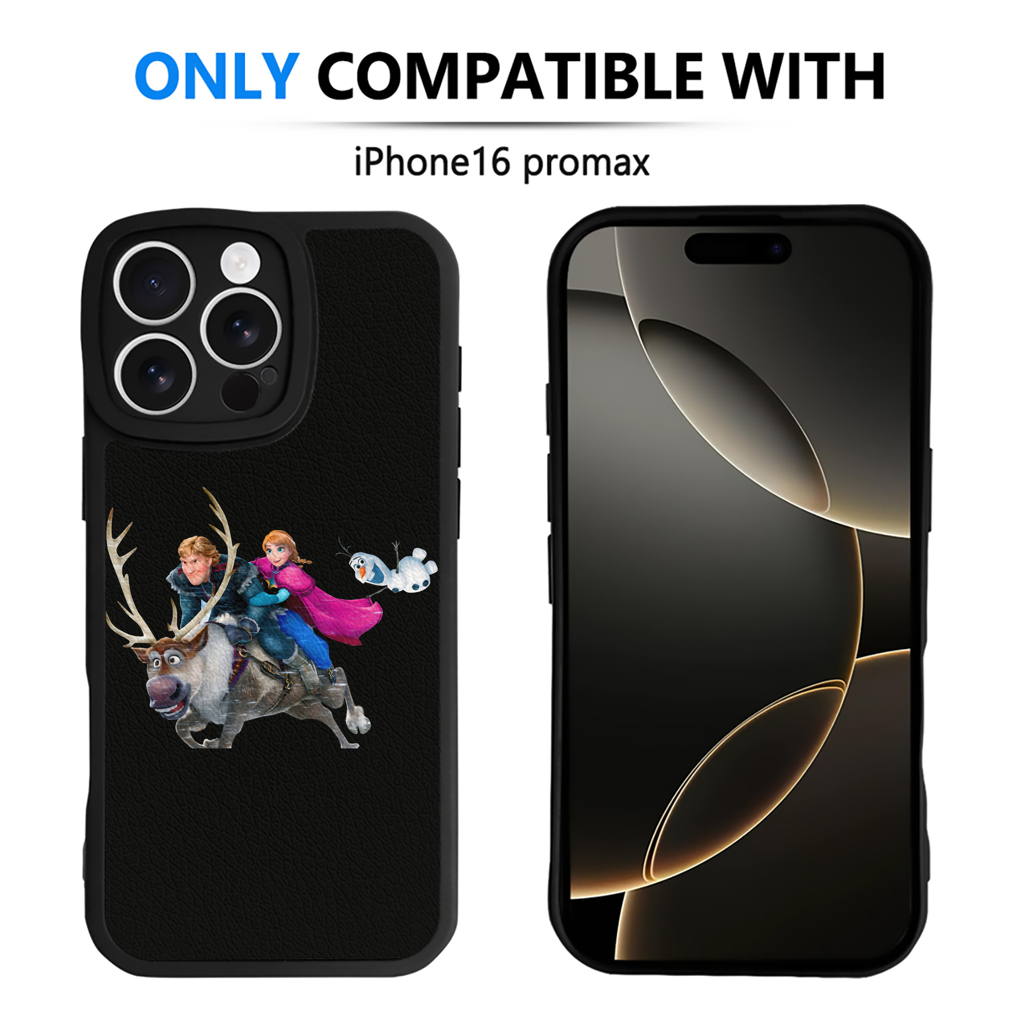 （画像用） アナと雪の女王 アンナ エルサ Frozen Anna Elsa 【iPhone 16シリーズ対応】シリコンスマホケース（レザー調） 材質：シリコン